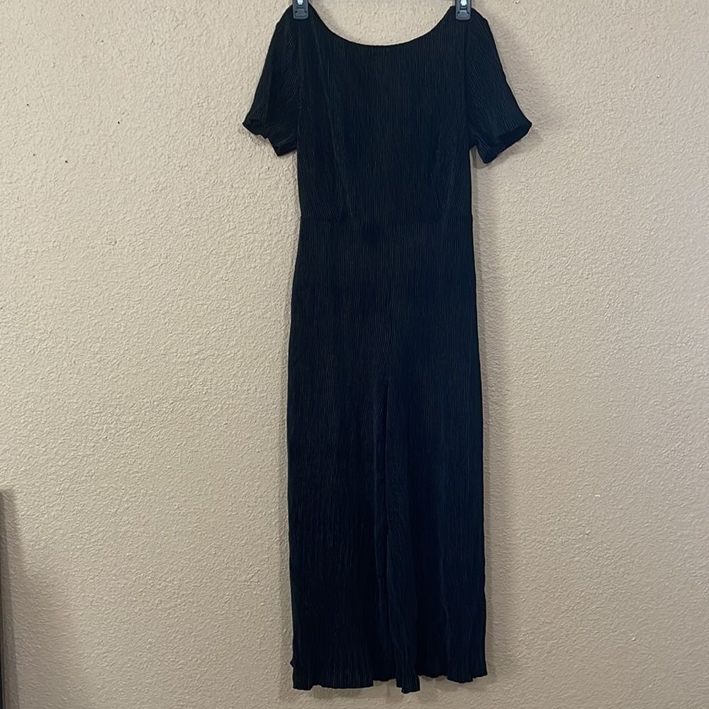 French Connection Lace-Back Cropped Jumpsuit-XS